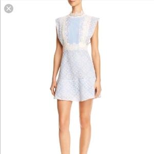 Sandro Lace Mini Dress Blue